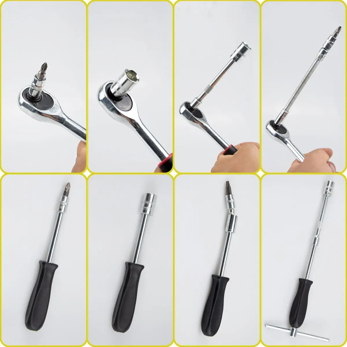 46pcs Socket Wrench Set Professional Mechanical Workshop Tools Kit Motorcycle Ratchet Spanner Multi-functional Car Repair Tool