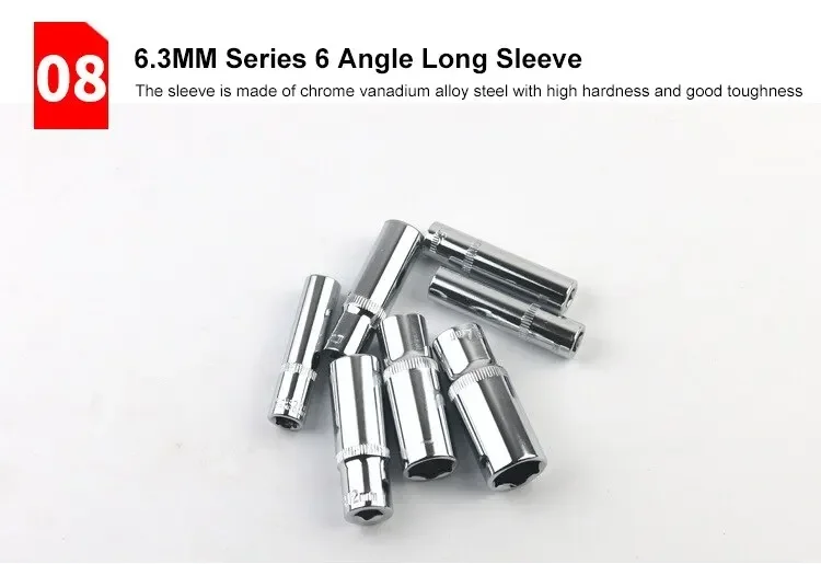 46pcs Socket Wrench Set Professional Mechanical Workshop Tools Kit Motorcycle Ratchet Spanner Multi-functional Car Repair Tool