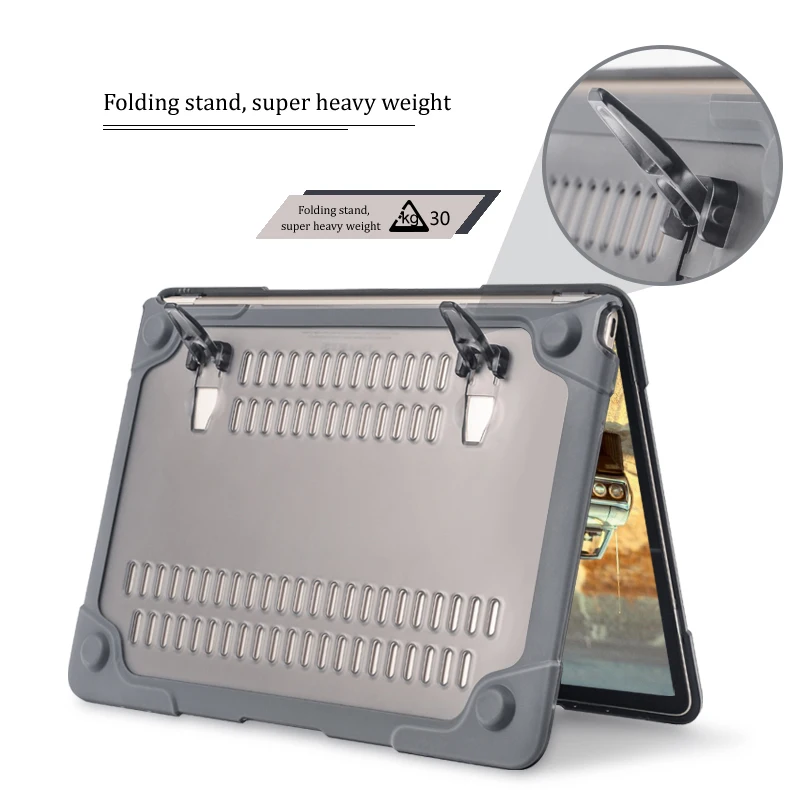 Stand Laptop Case for Macbook Air 13 Case M3 Air 15.3 inch cover For Macbook Pro 13 Case M2 M1 Pro 14 Macbook Pro 16 Case