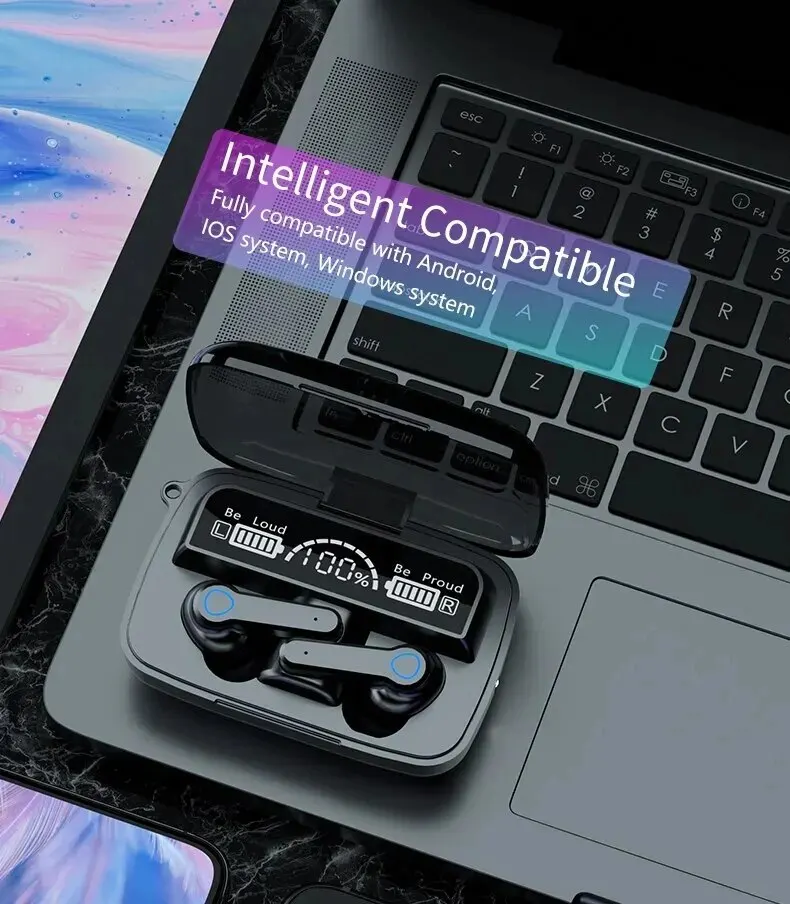 M19 Bluetooth Headset Wireless Tws Gaming Support Noise-cancelling Touch In-ear Mini Emergency Power Bank Headset