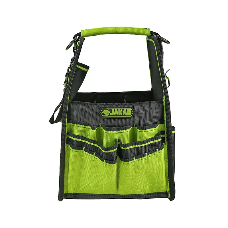 Jakah Open Tool Bag Tool Tote with Adjustable Straps and Waterproof Base Tool Storage Bags for Men HL062