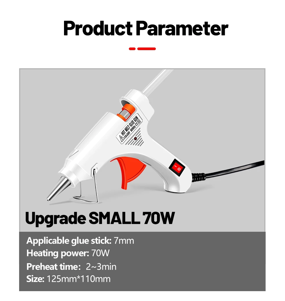 100W Hot Melt Glue Gun DIY Mini Household Industrial Guns Heat Temperature Electric Repair Tool Use 11mm Glue Sticks