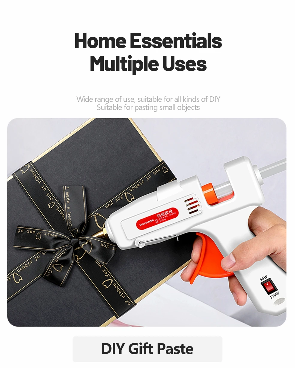 100W Hot Melt Glue Gun DIY Mini Household Industrial Guns Heat Temperature Electric Repair Tool Use 11mm Glue Sticks