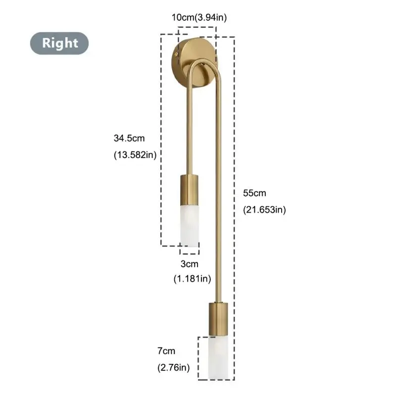 Nordic Luxury Wall Lamp Living Room Modern Minimalist LED Black gold Creative TV Background Wall Corridor Bedroom Bedside Lamp