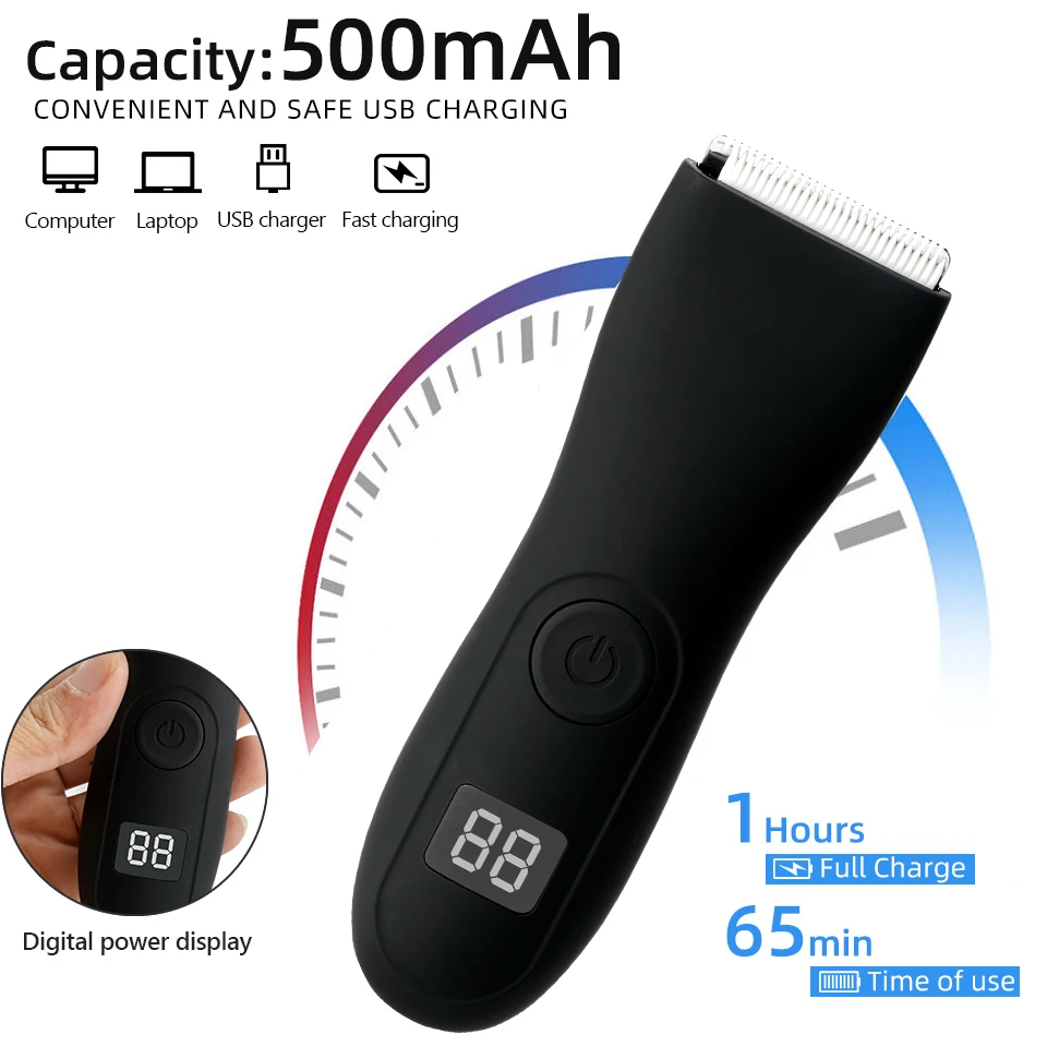 Mens Body Hair Trimmer for Men Balls Women Lady Shaver Hair Removal Bikini Trimmer Groin & Body Shaver Groomer Arm Beard Razor