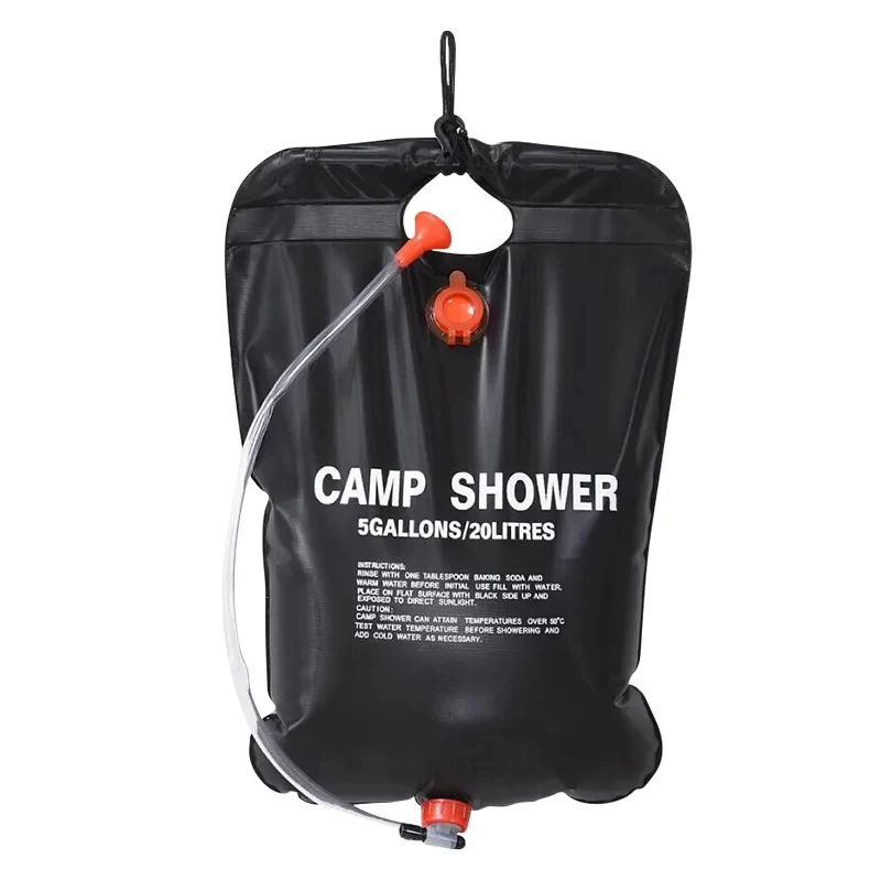 Outdoor Shower Bags 20/40L Foldable Solar Shower Bag Outdoor Bath Water Bag Camping Sun Compact Heated Water Shower Bags Scrubbi