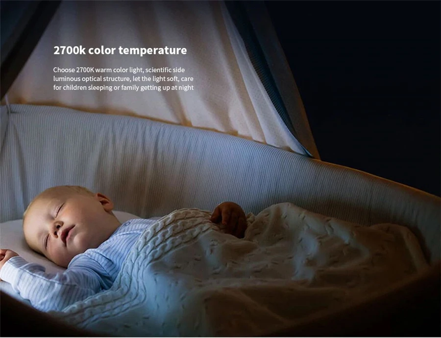 Yeelight Smart Night Light Intelligent Recognition Energy Saving Lighting Low Power Consumption Light Sensor EU plug