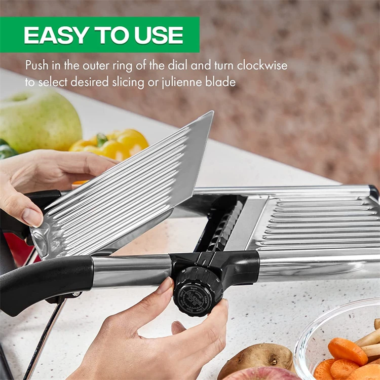 Mandoline Slicer Stainless Steel Vegetable Slicer Chopper Cutter for Potato Tomato Onion Carrot JT213
