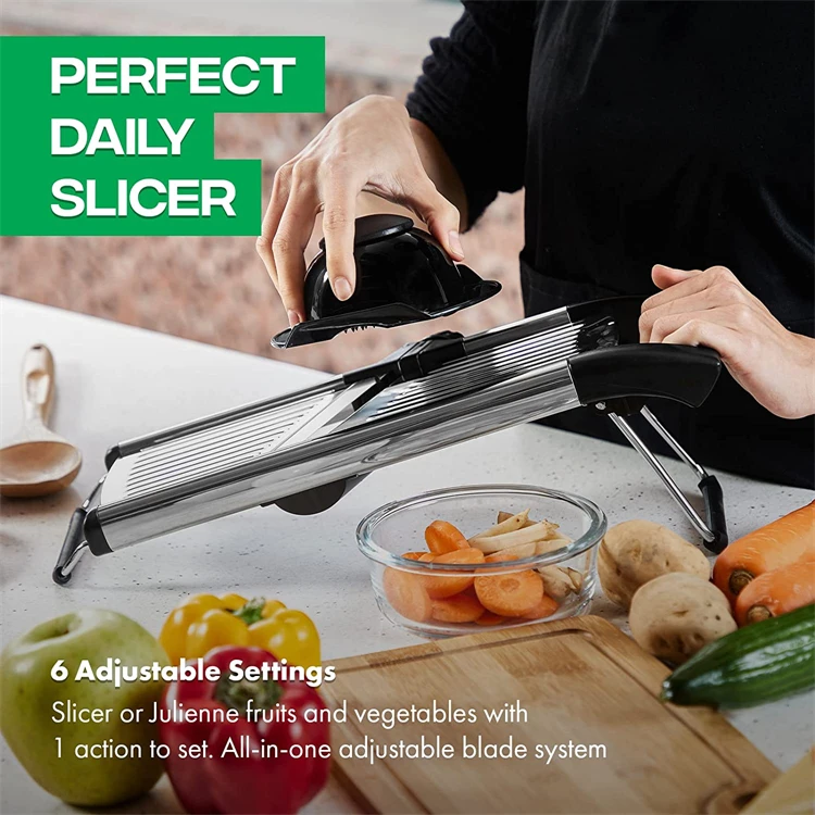 Mandoline Slicer Stainless Steel Vegetable Slicer Chopper Cutter for Potato Tomato Onion Carrot JT213