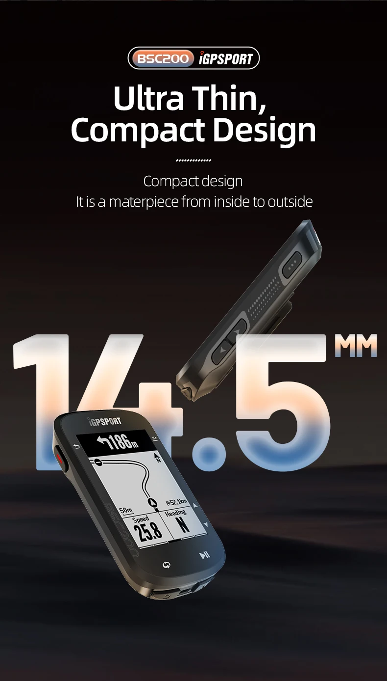 IGPSPORT BSC200 GPS Bicycle Computer Cycling Odometer Wireless Speedometer Route Navigation ANT + Bluetooth5.0 Accessories