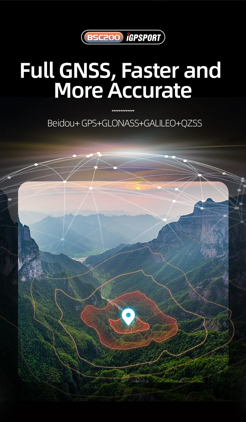 IGPSPORT BSC200 GPS Bicycle Computer Cycling Odometer Wireless Speedometer Route Navigation ANT + Bluetooth5.0 Accessories