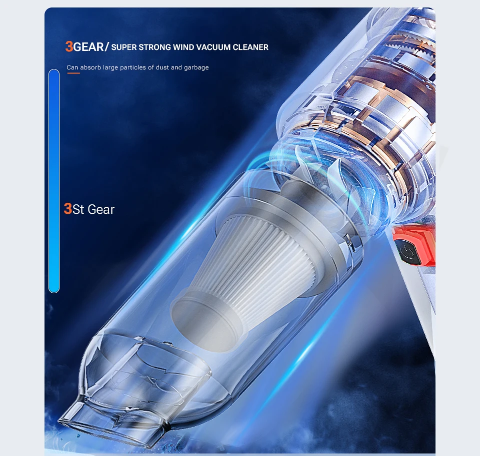 SZUK Car Vacuum Cleaner 180000PA Wireless Portable Cleaning Machine for Keyboard Powerful Mini Handheld Cleaner for Car and Home