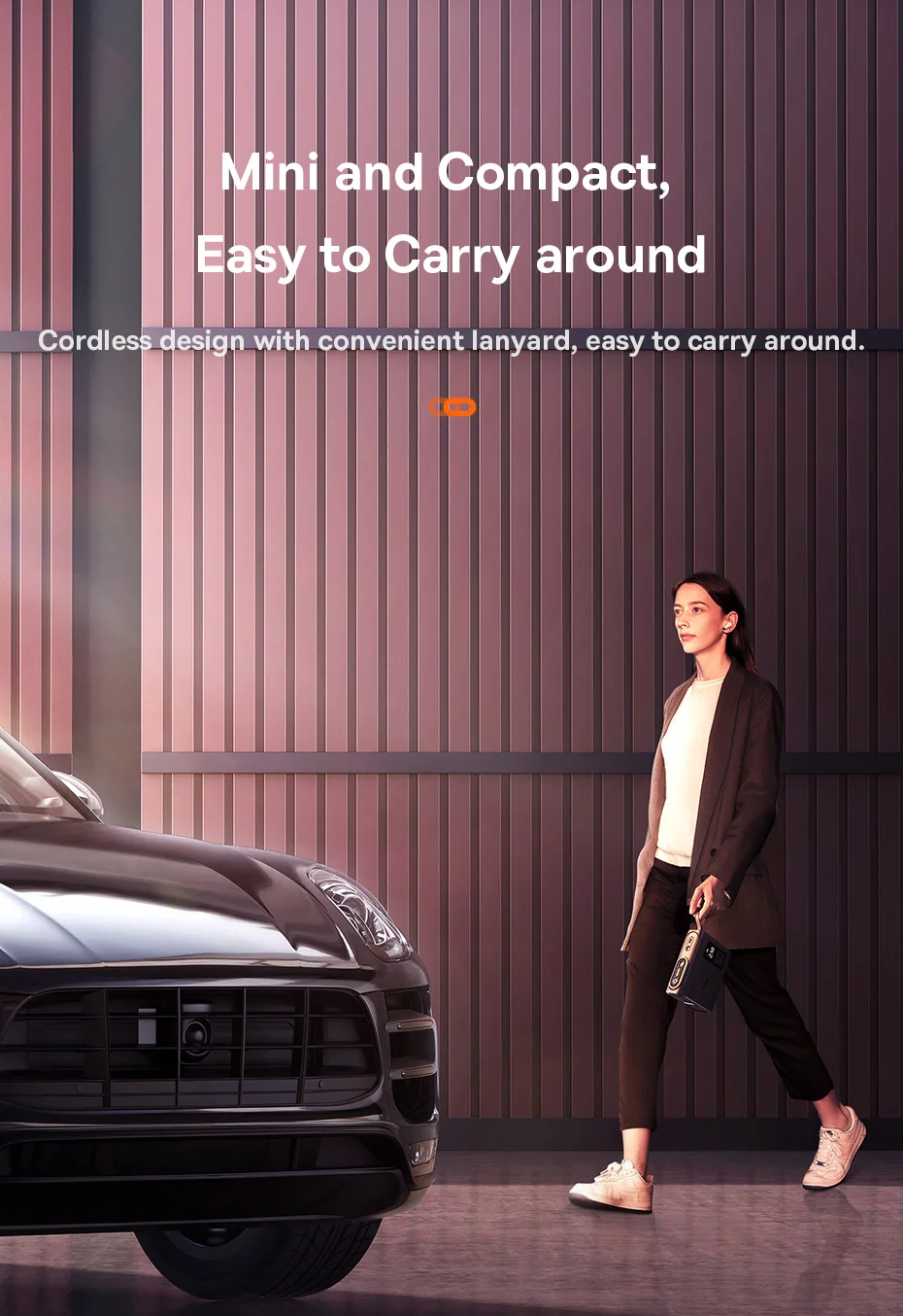 Baseus Dual Cylinder Wireless Air Pump 250W Electric Car Air Compressor Tire Inflator Pump Portable Motorcycle Pump