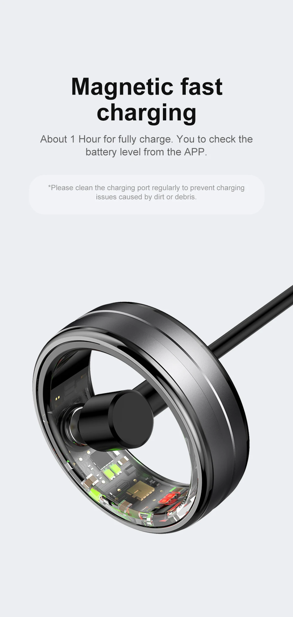 COLMI R06 Smart Ring Men Women, Heart Rate and Blood Oxygen Monitor, IP68 & 5ATM Waterproof, Multi-sport Mode