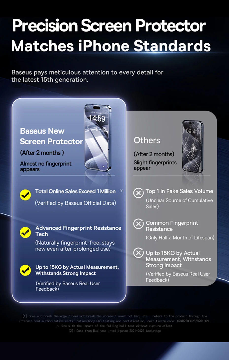 Baseus Tempered Glass for iPhone 16 Pro Max Plus Screen Protector for iPhone 15 14 13 12 11 Pro Max Clear Edge Anti-Peeping Film