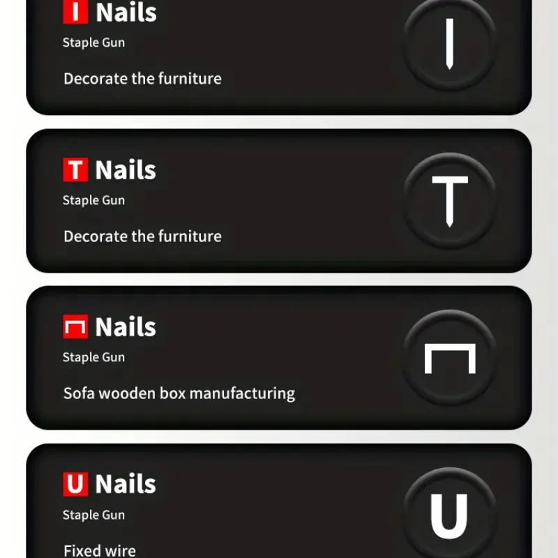 Durable 4-in-1 multi-tool: carbon steel semi-automatic nail gun, perfect for DIY woodworking decoration