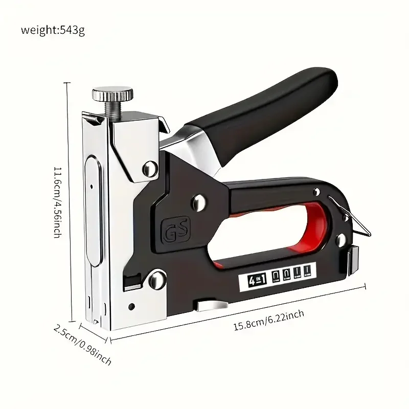 Durable 4-in-1 multi-tool: carbon steel semi-automatic nail gun, perfect for DIY woodworking decoration