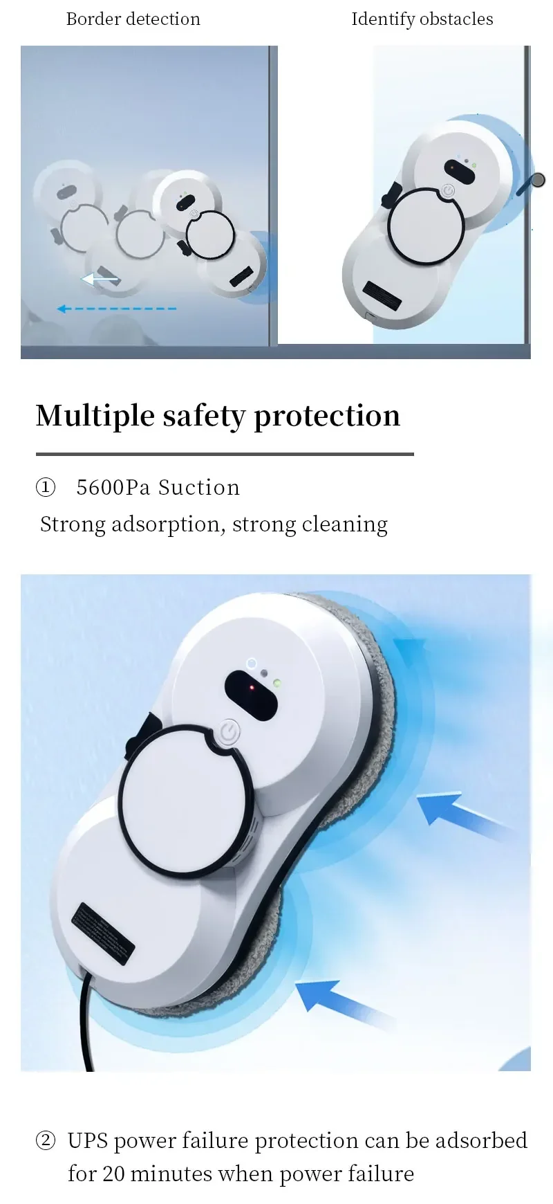 Window cleaning robot Water spray intelligent cleaning robot Brushless motor Glass washer spray window cleaning robot