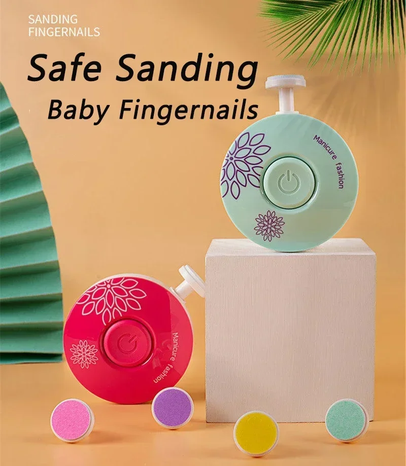 Baby Electric Nail Trimmer Kid Nail Polisher Tool Baby Care Kit Manicure Set Easy To Trim Nail Filer Clippers For Newborn
