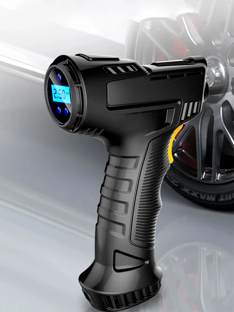 Car Mounted Inflation Pump Handheld Smart Home Car Motorcycle Portable Tire Inflation Pump Black Portable
