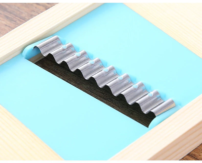 Fries Grid Stainless Potato Grid Steel Potato Kitchen Wooden Home Chip Shred Potato Vegetable French Gadget Cutter Grater Slicer