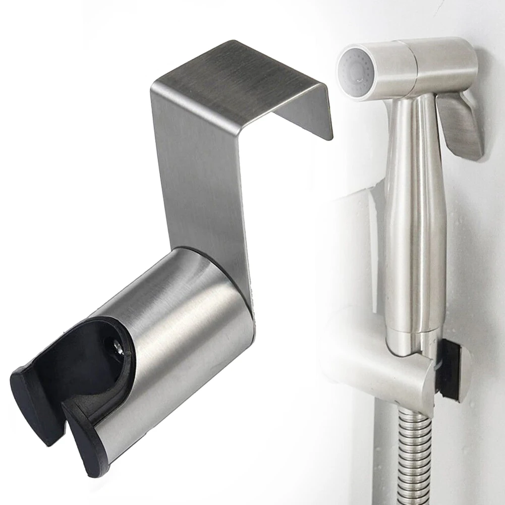 Stainless Steel Holder Hook Hanger Bidet Sprayer Holder Toilet Bathroom Attachment Hanging Bracket For Hand Shower