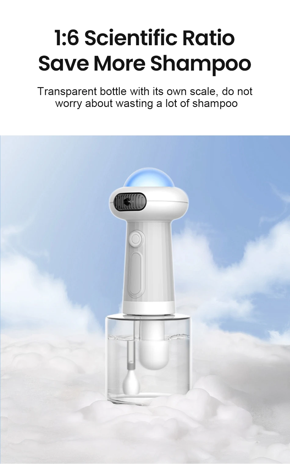Automatic Foam Making Machine for Pet USB Charging Smart Cat Soap Dispenser for Dog Pet Rechargeable Shower Accessories
