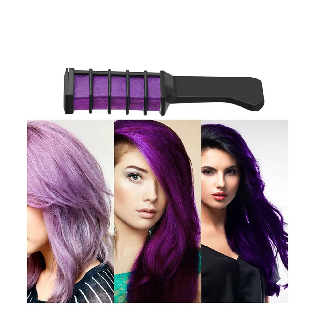 Temporary Hair Chalk Powder With Comb Salon Hair Mascara Crayo