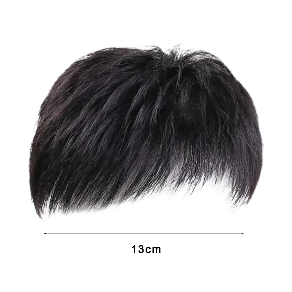 New Men Hairpiece Stylish Men Wig Natural-looking Men's Synthetic Hair Wig for Spots Gray Hair Coverage Short Straight Hairpiece