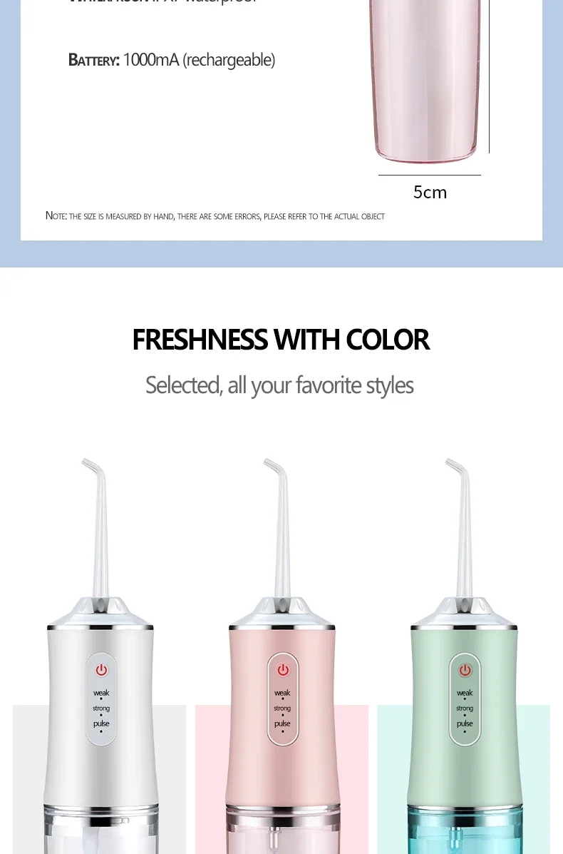 Xiaomi MIJIA Smart Electric Oral Irrigator Water Flosser 4 Jets 3 Modes USB Charging Water Jet Irrigator Dental Teeth Cleaner