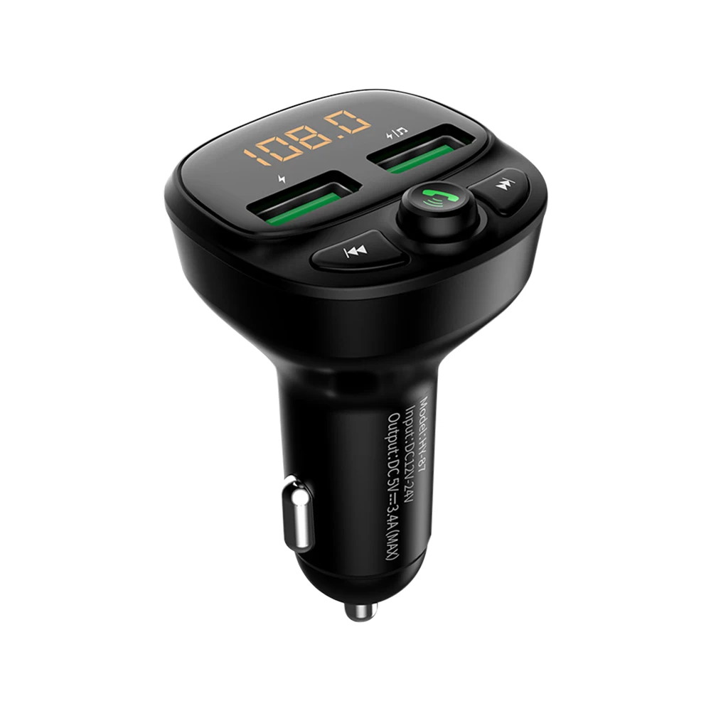 New Car Mp3 Bluetooth Car Car Charger Dual USB Car Cigarette Lighter QC3.0 Car Charger Fast Charge