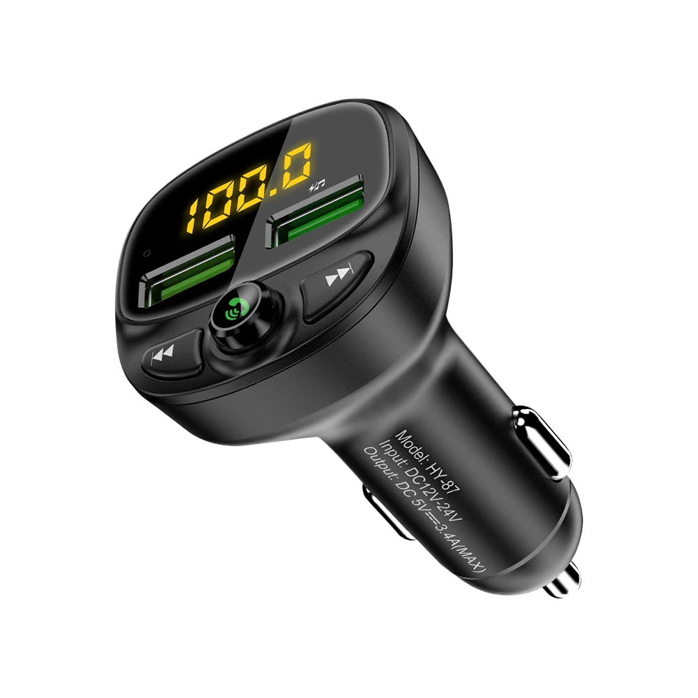 New Car Mp3 Bluetooth Car Car Charger Dual USB Car Cigarette Lighter QC3.0 Car Charger Fast Charge