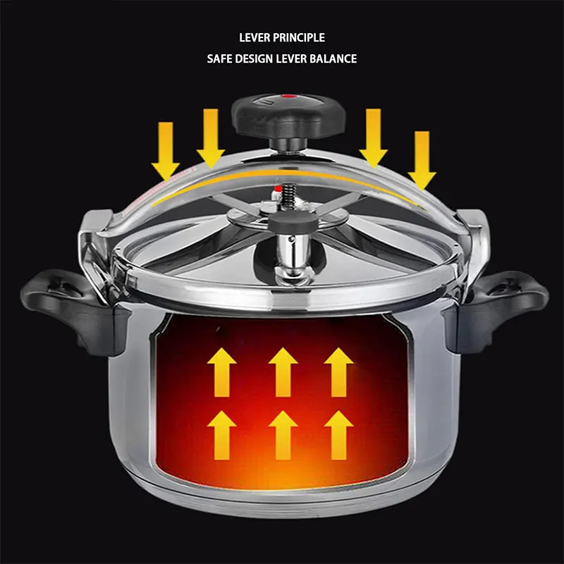 Aluminum 3L/4L/5L/7L Capacity Pressure Cooker Only for Gas Safe Explosion Proof Pressure Canner with Easy Lock Lid