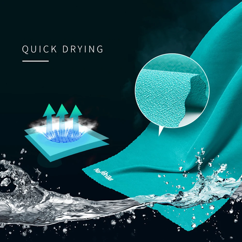 Naturehike Quick Drying Absorbent Bath Towel, Backpacking Hiking, Swimming Compact Travel, Breathable Beach Gym Yoga Towel