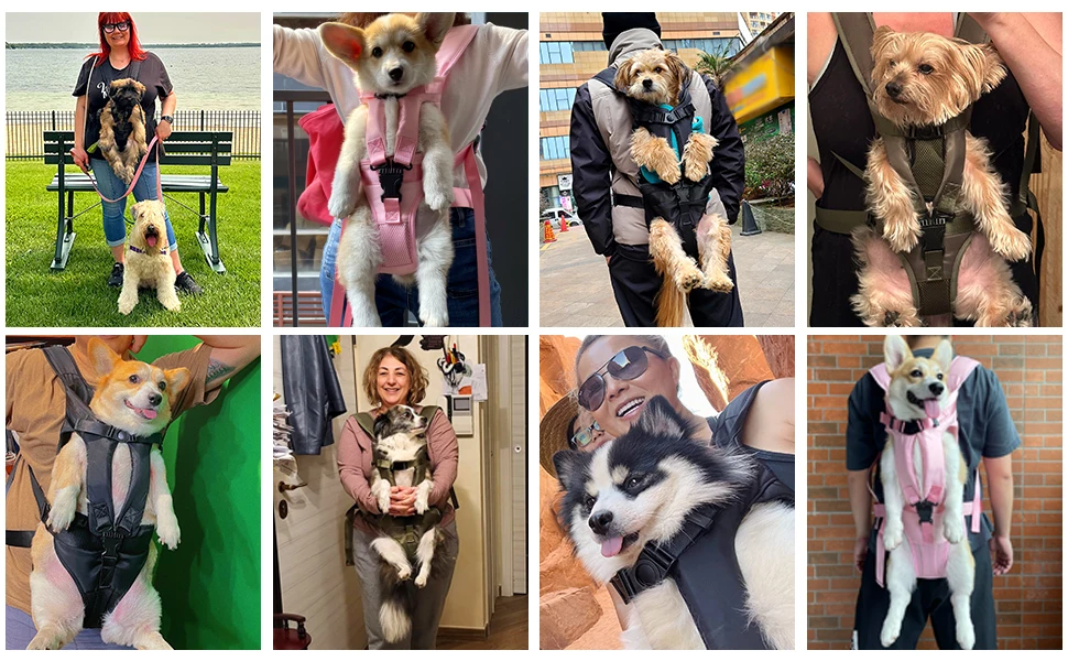 Outdoor Pet Front Dog Carrier Backpacks Adjustable Hands Free Dog Backpack Carrier For Medium Small Dogs