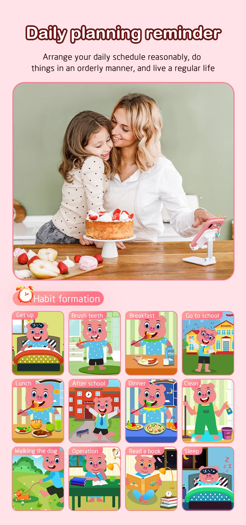 Children Phone Educational Toys Musical Toy Unicorn Baby Mobile Selfie Camera With 512mb TF Card Toys for Babies Birthday Gifts