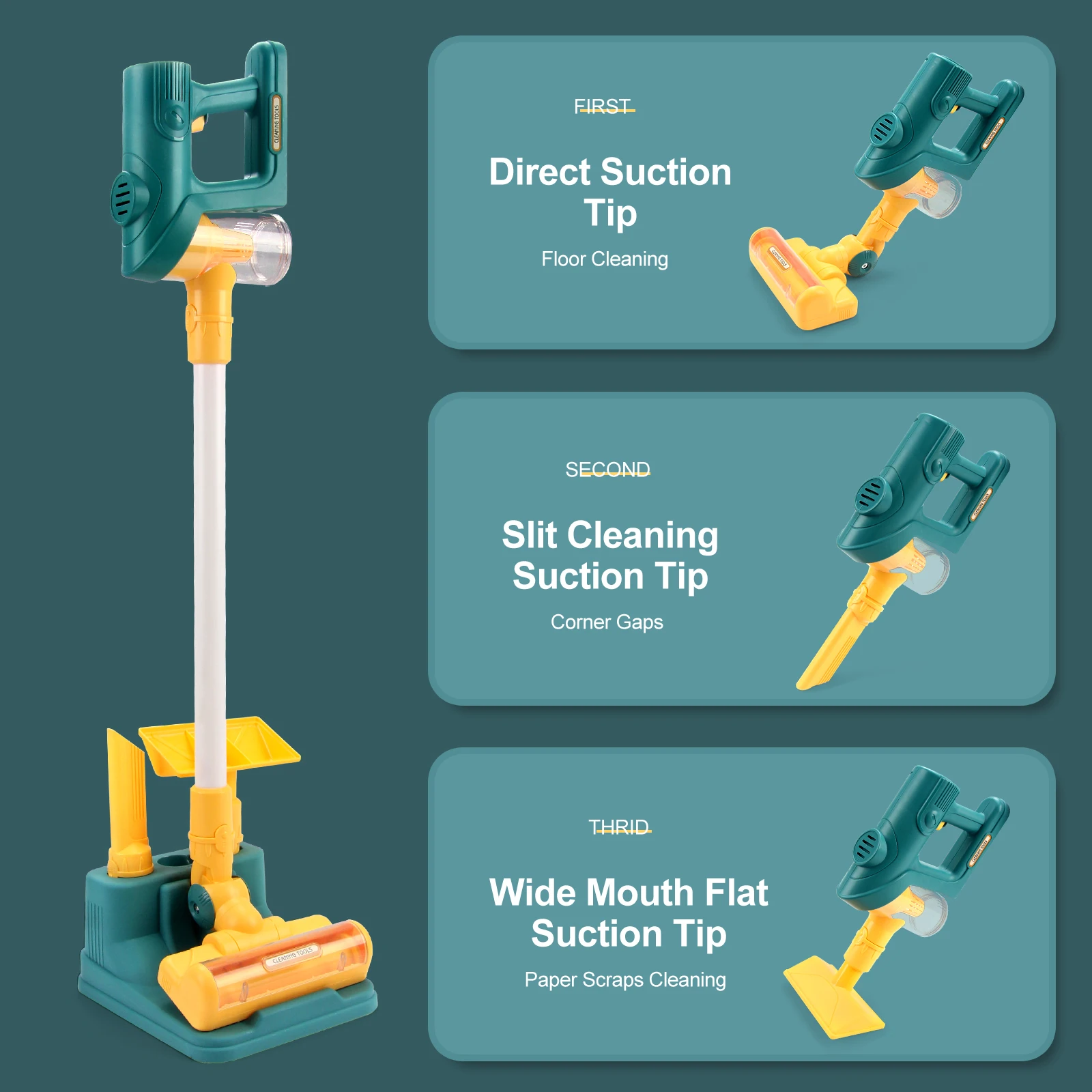 Electric Mini Vacuum Cleaner Simulation Housework Dust Catcher with Light and Music for Kids Gifts Educational Pretend Play Toys