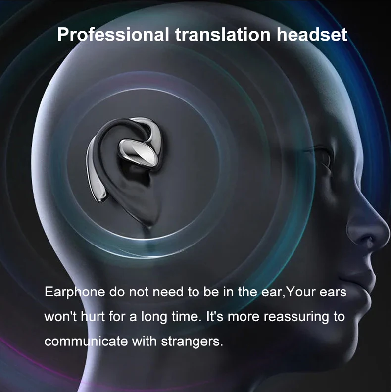 M8 translation headset Wireless BT translation headset 144 languages instant translation intelligent voice translation machine