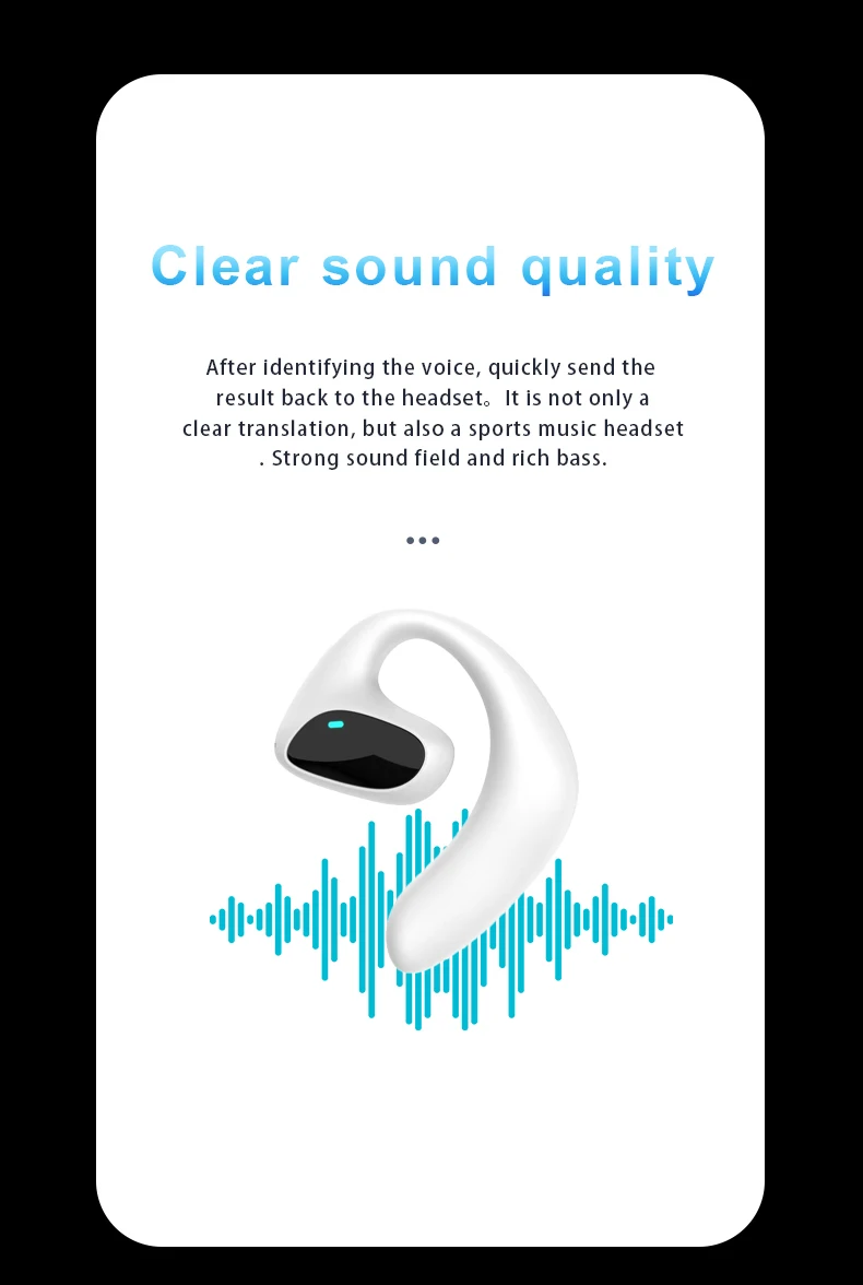 M8 translation headset Wireless BT translation headset 144 languages instant translation intelligent voice translation machine