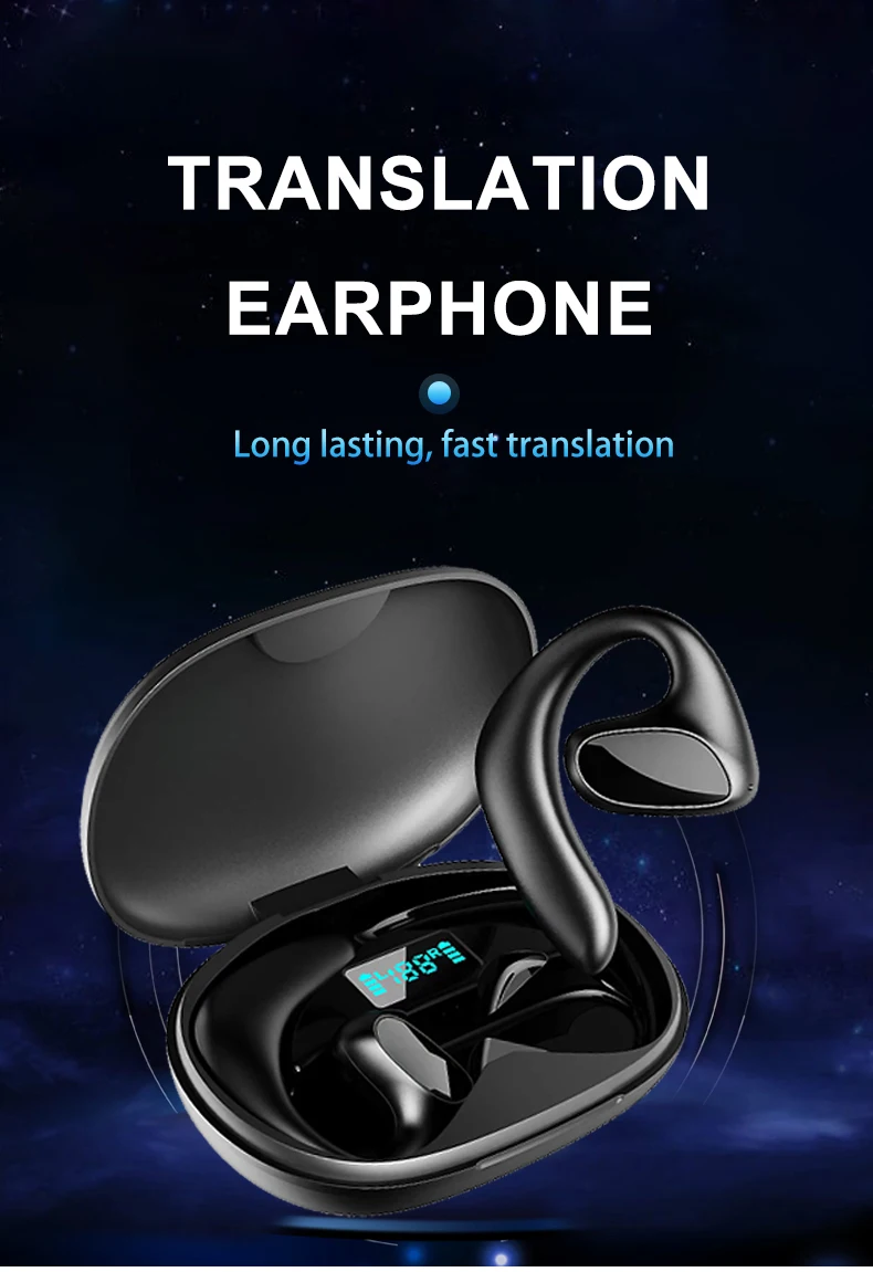 M8 translation headset Wireless BT translation headset 144 languages instant translation intelligent voice translation machine