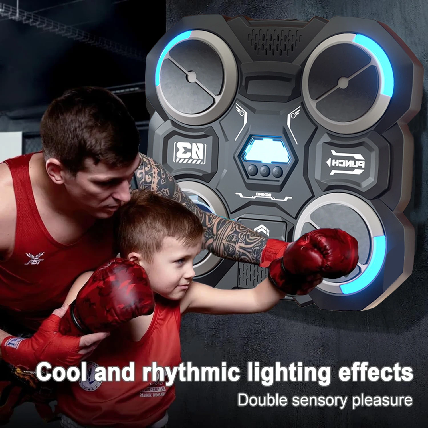 Funny Music Boxing Machine For Children Smart Music Boxing Machine Wall Mounted Decompression Wall Target Toys Boxing Trainer