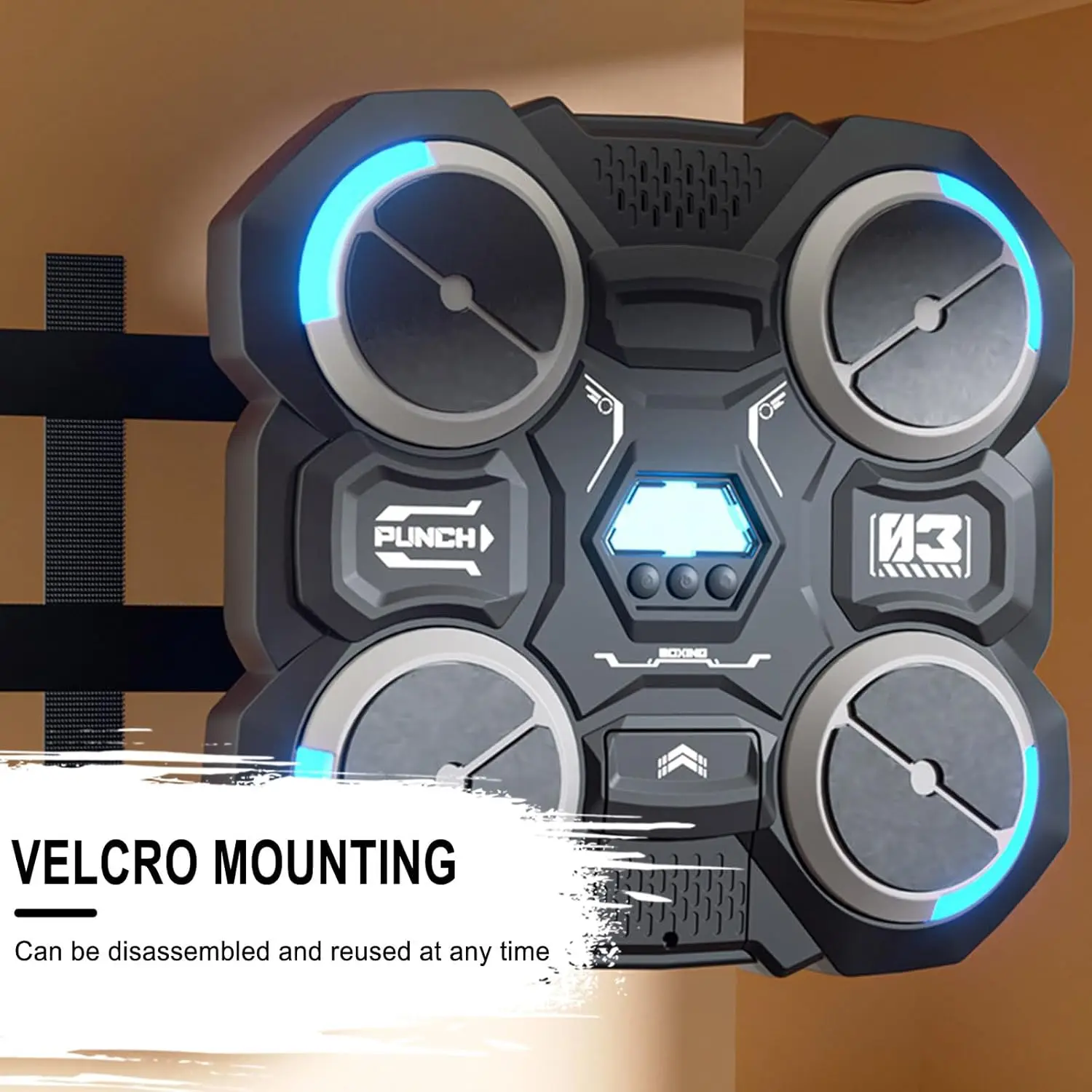 Funny Music Boxing Machine For Children Smart Music Boxing Machine Wall Mounted Decompression Wall Target Toys Boxing Trainer