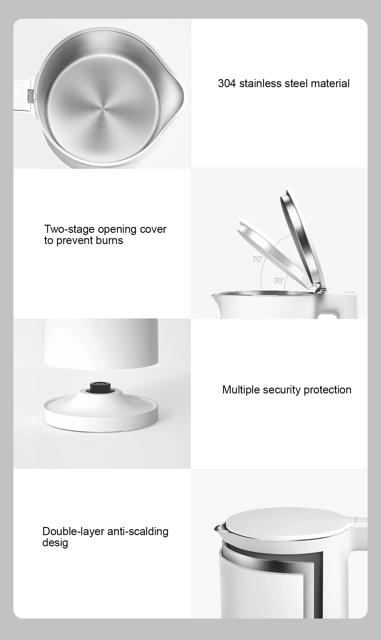 XIAOMI MIJIA Thermostatic Electric Kettles 2 Pro,Tea Kettle for Hot Water, Coffee & Tea,1.7L,With Auto Shut-Off,220V,CN Version