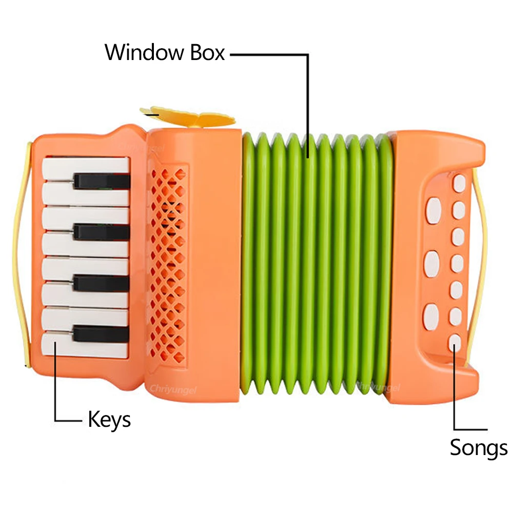 Accordion for Kids Musical Indoor and Outdoor Playing Musical Instrument Educational Toys Gifts for Toddlers Boys Girls