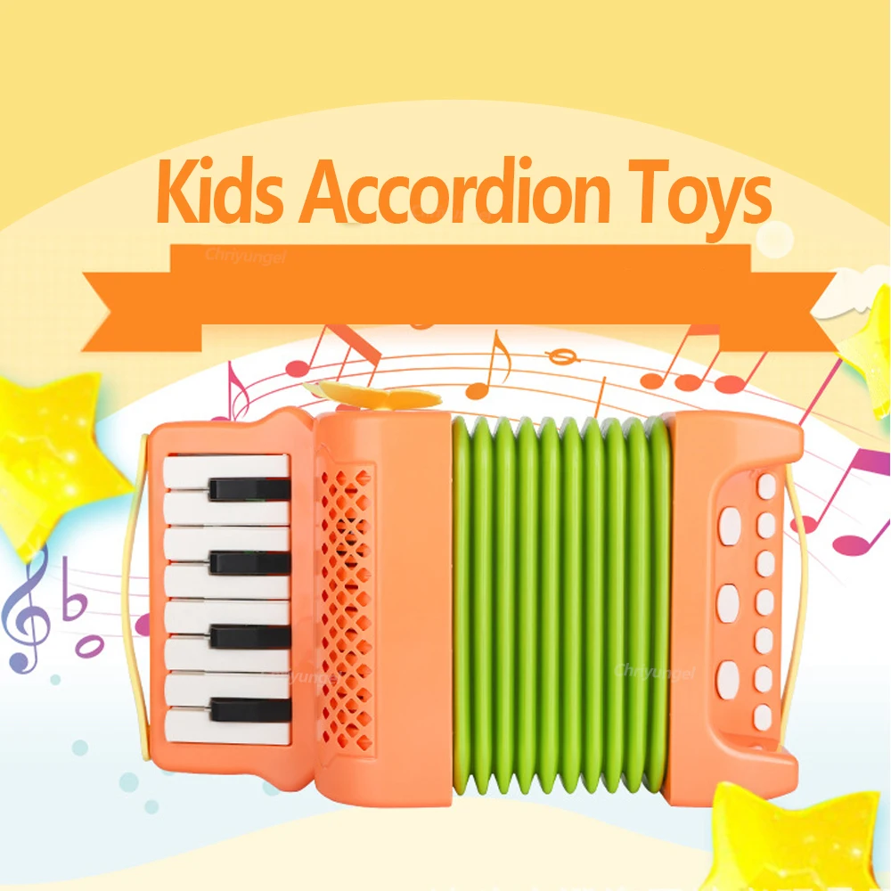 Accordion for Kids Musical Indoor and Outdoor Playing Musical Instrument Educational Toys Gifts for Toddlers Boys Girls