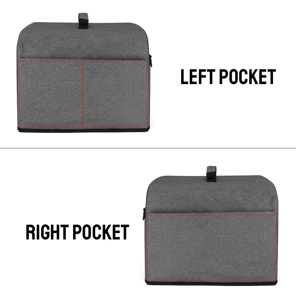 Durable Kitchen Dust Cap With Storage Pockets Air Fryer Hood For Ninja Foodi Grill Household Bread Baking Toaster Cover