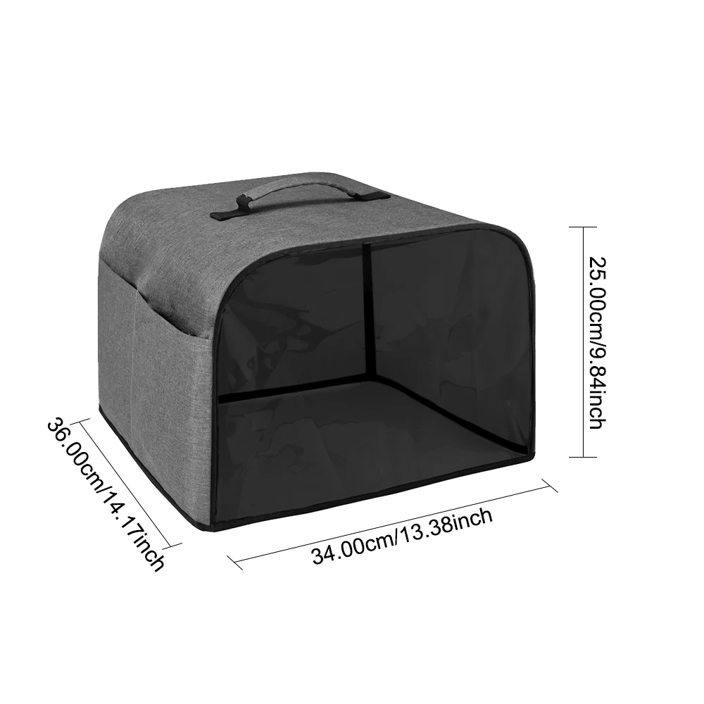Durable Kitchen Dust Cap With Storage Pockets Air Fryer Hood For Ninja Foodi Grill Household Bread Baking Toaster Cover