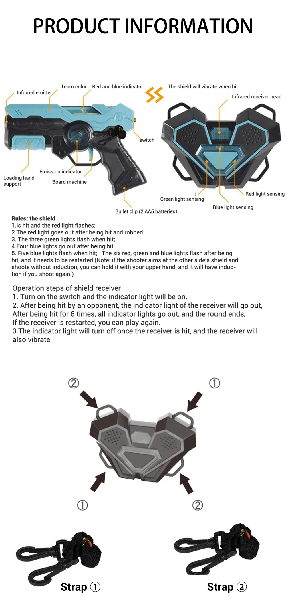 Infrared Toy Guns Weapon Induction Battle Gun Toy Pistol Model Electric Laser Gun Cosplay For Kids Children Indoor Outdoor Game