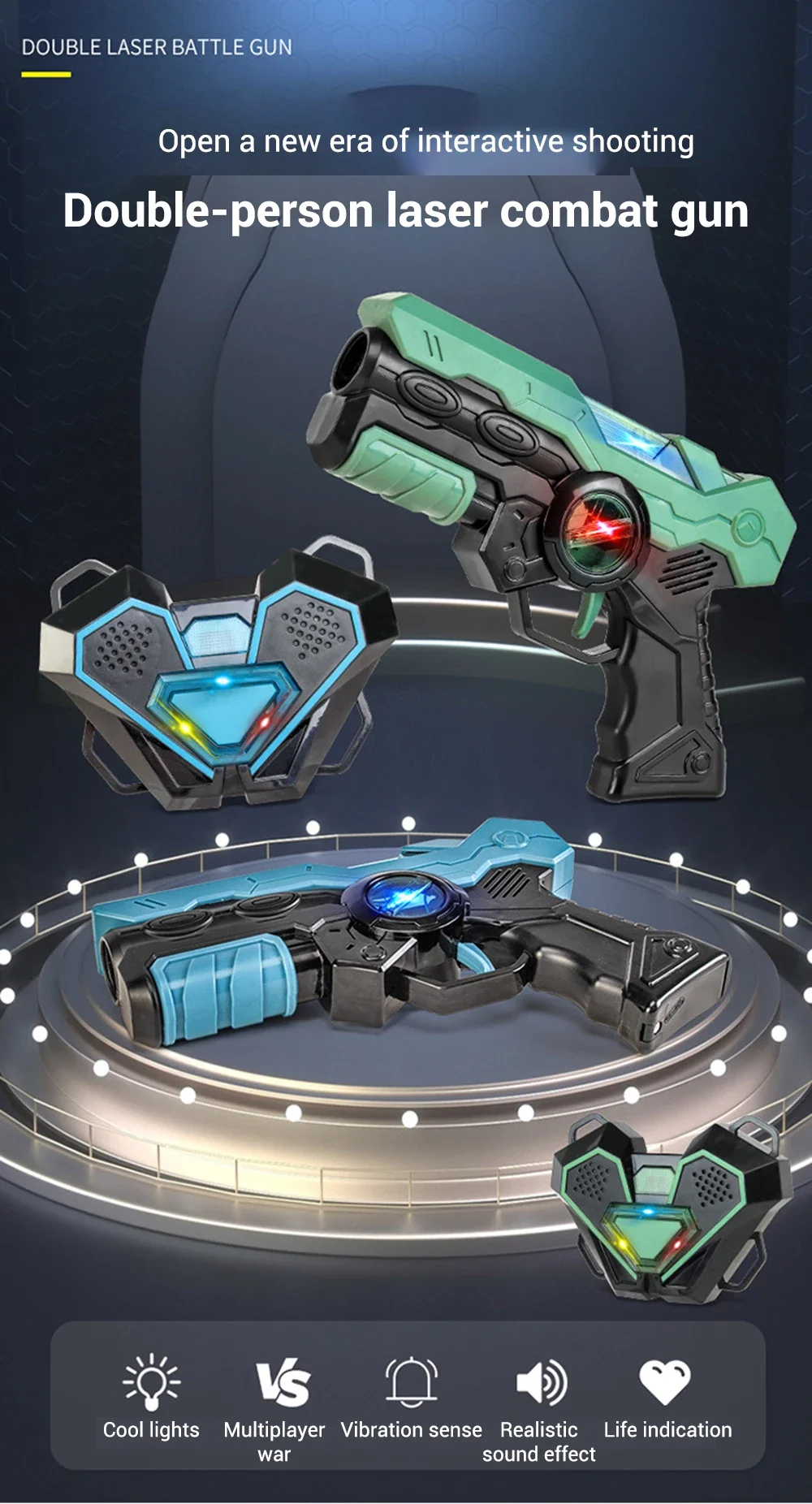 Infrared Toy Guns Weapon Induction Battle Gun Toy Pistol Model Electric Laser Gun Cosplay For Kids Children Indoor Outdoor Game