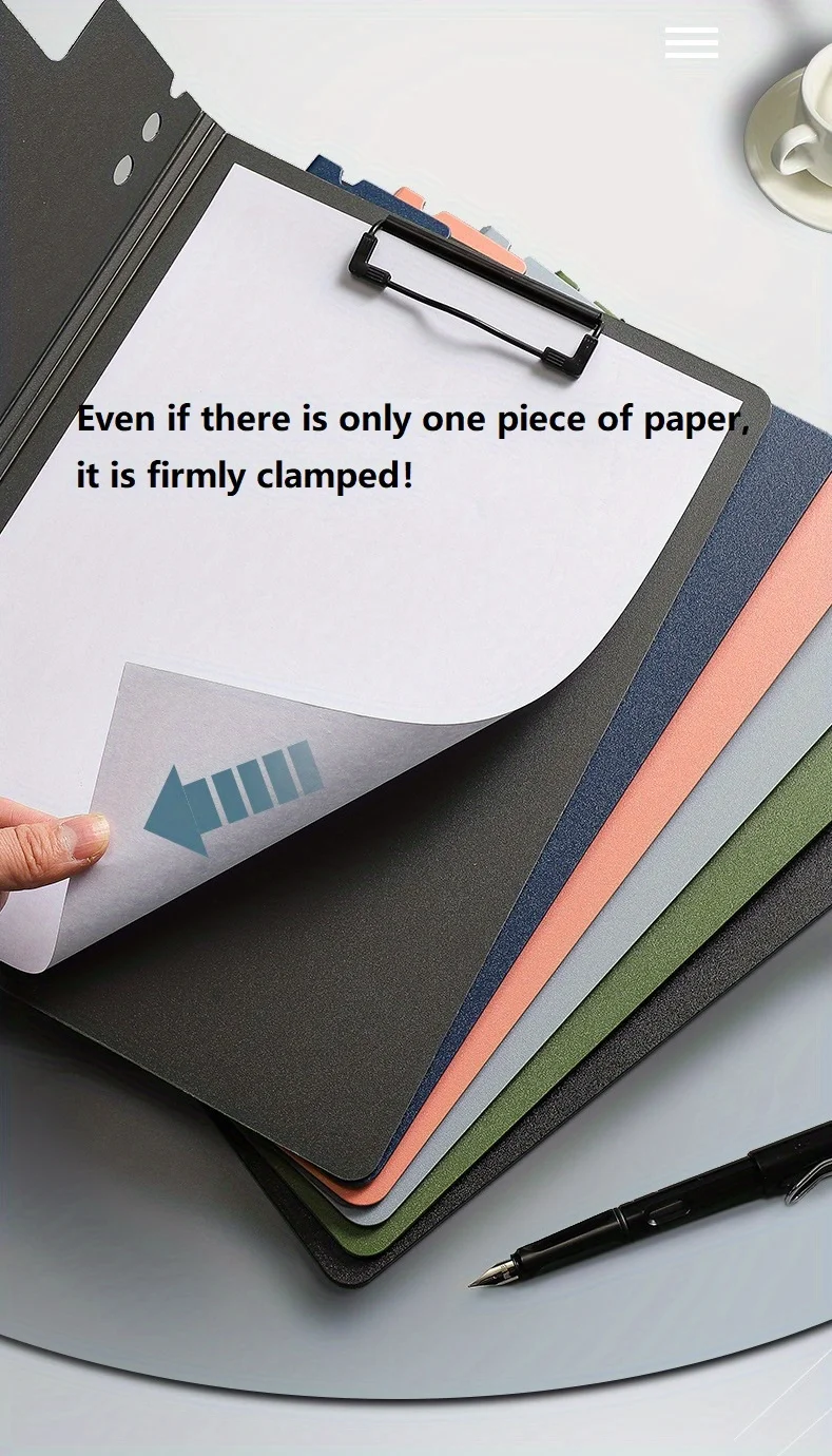 A4 File Folders, Documents Organizer, Clipboard With Cover, Paper Folder For Business & School, Stationery & Office Supplies